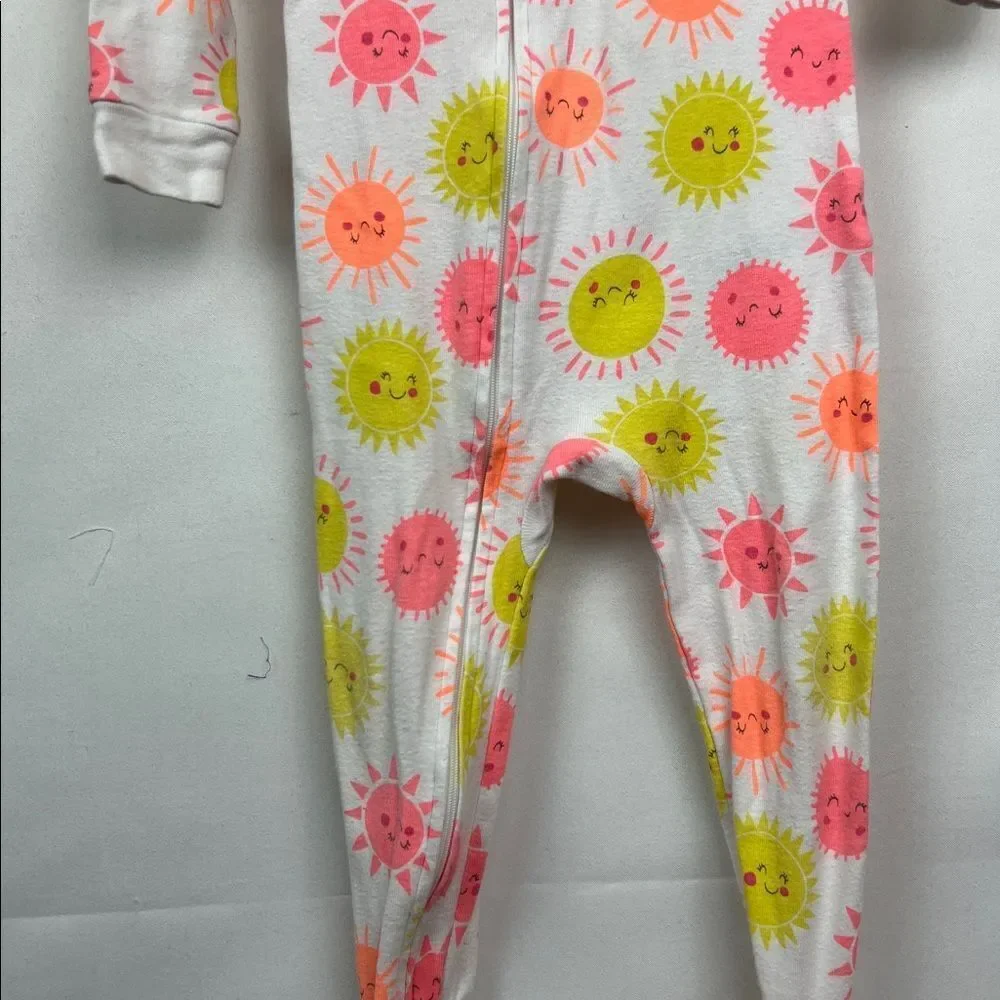 Carter’s Neon Sun print  no slip sleeper footie size 24 months